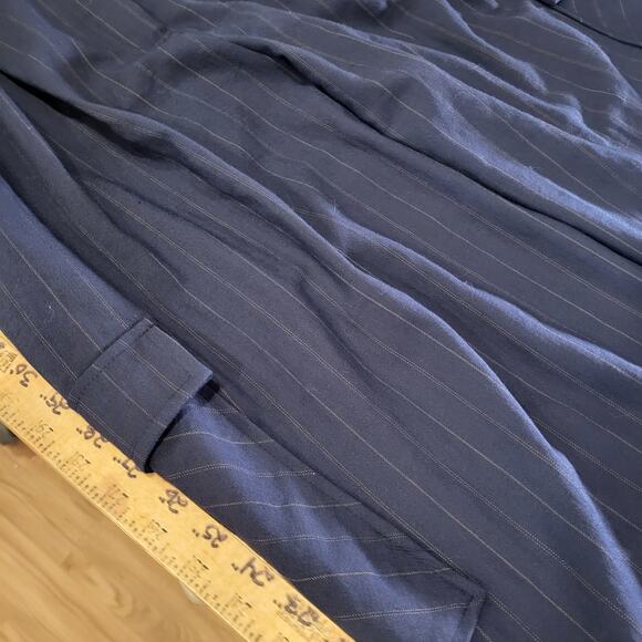 Sam Edelman Laila Pants Pinstripe Elastic Waist Pockets Viscos Nylon Size 16 - Picture 5 of 16